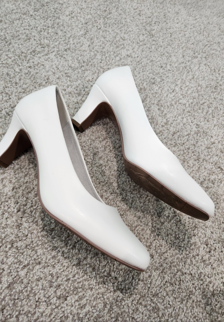Easy Street Poet Women's Square Toe Pumps White Size 8 - Picture 3 of 6